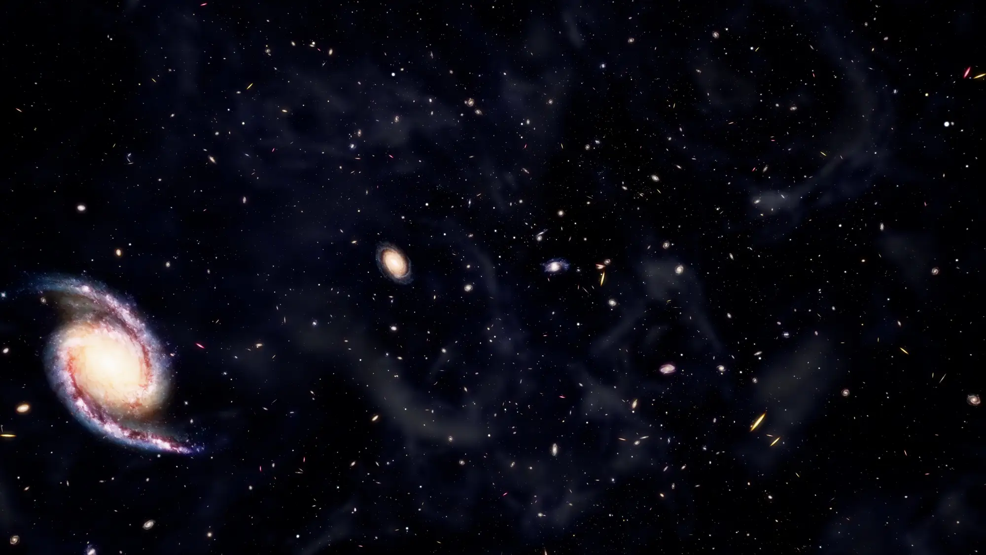 Galaxy atlas visual representing cleaner routes into discovery.